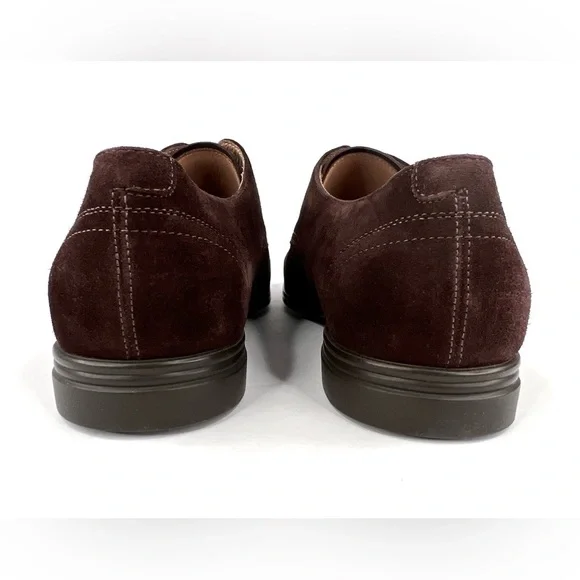 Salvatore Ferragamo Spencer Derby Suede Oxford Gancini Logo Loafers US 7 - EU 41
